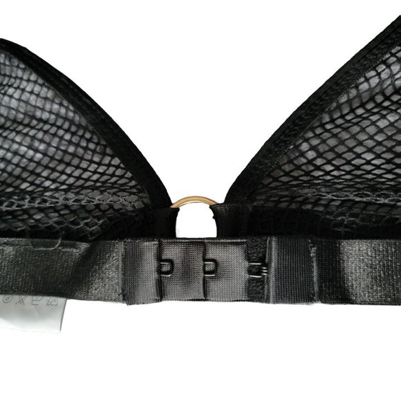 Fishnet Bra With Gold Rings - Picture 3 of 3